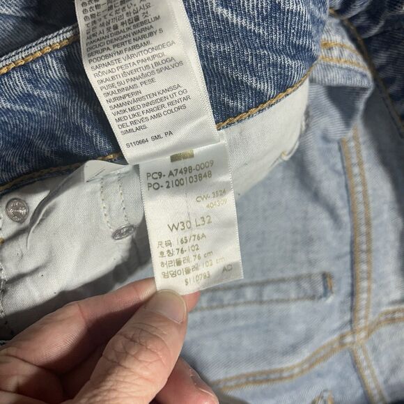 Levi’s Superlow Loose Wide Leg Distressed Rip Blue Jeans Women’s Size 30 NWT - Picture 14 of 16